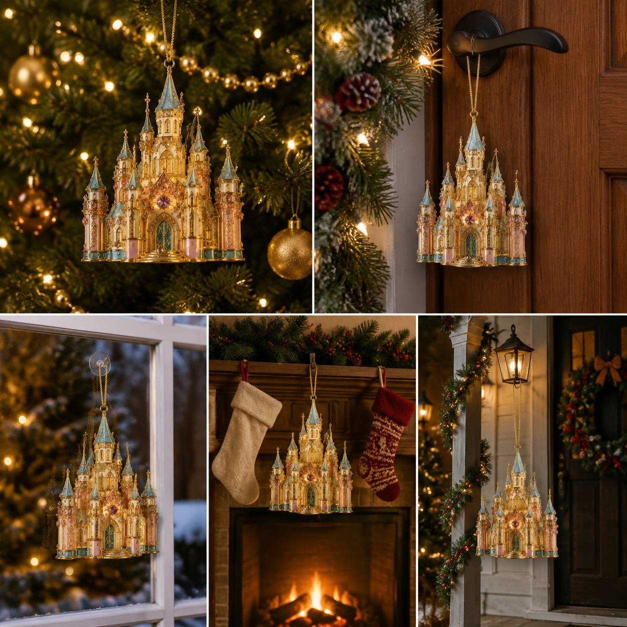 ✨Crystal Castle Christmas Tree Ornament