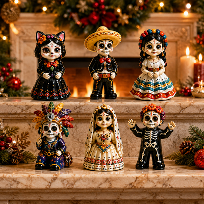 High-quality miniature model✨Day of the Dead Costume Advent Calendar 2026 - 24-Day Festive Countdown, Acrylic Charms Blind Box