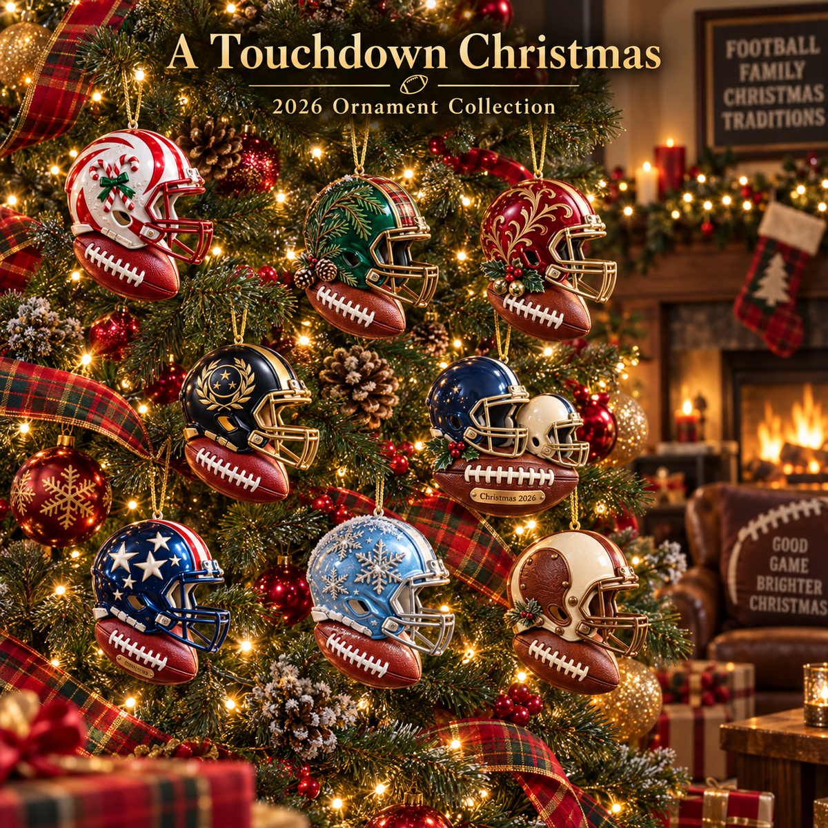 2026 Touchdown Christmas Ornaments – 8 Unique Football Helmet Designs for Football Fans & Holiday Traditions