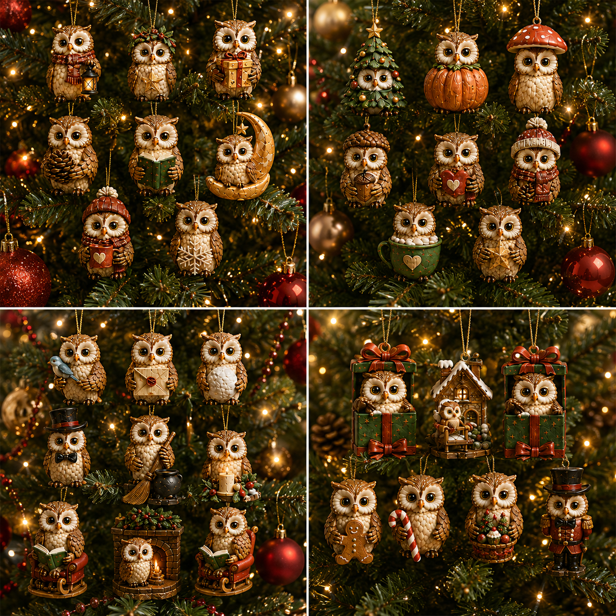 ✨24-Day Christmas Countdown Advent Calendar –owl Ornament