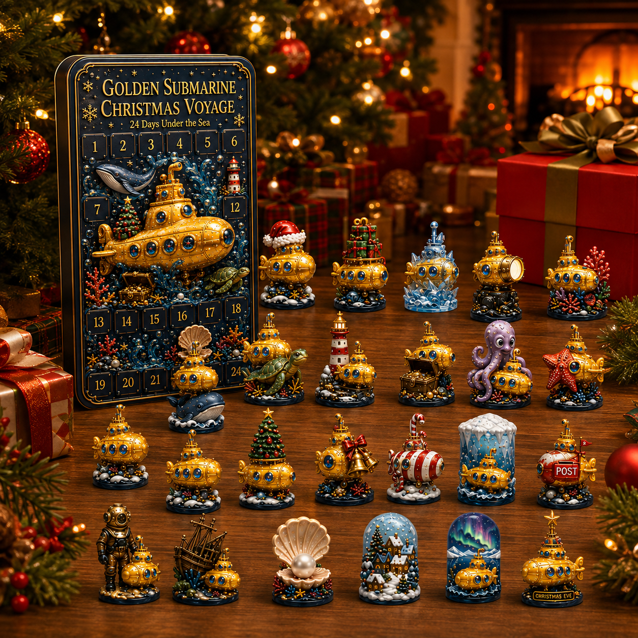 2026 Golden Submarine Christmas Advent Calendar