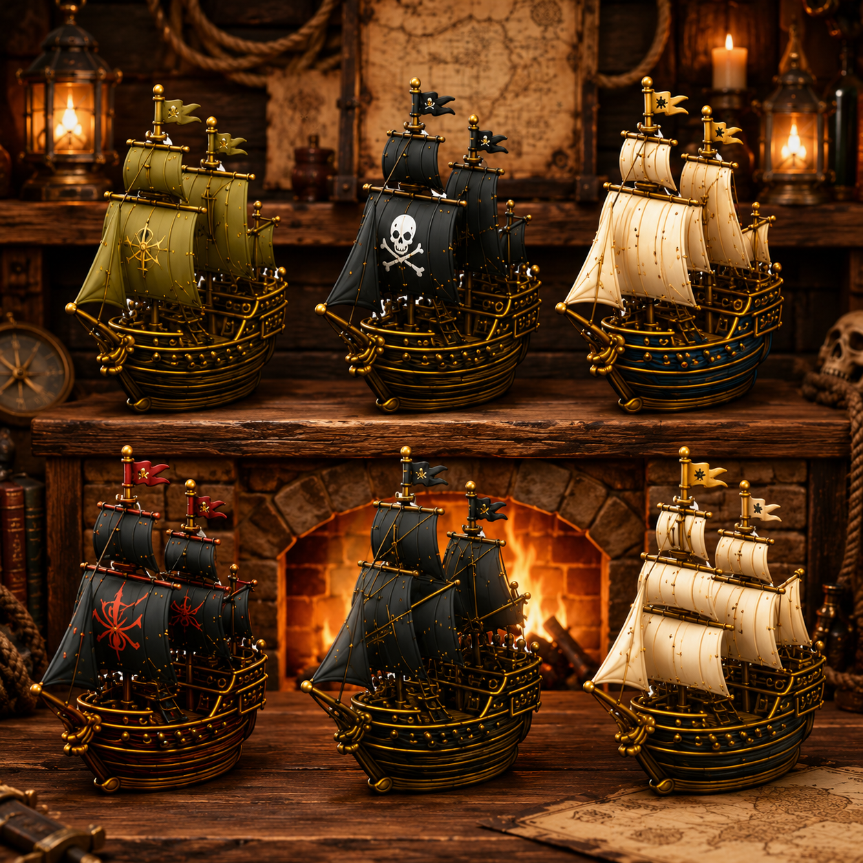 ⚓Pirate Ship Legends Advent Calendar 2026 – 24 Days of High Seas Adventure, Collector-Grade Miniature Ships, Acrylic Charms Blind Box