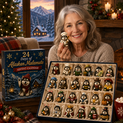 Alaskan Malamute Advent Calendar 2026 – 24 Days of Adorable Collectible Malamute Figurines