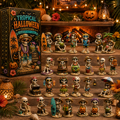 ✨24-Day Christmas Countdown Advent Calendar –Beach Vacation Skeleton Ornament