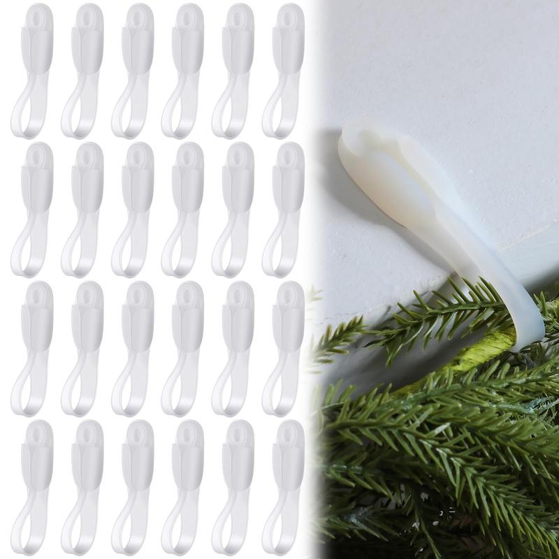 6Pcs Reusable Silicone Adhesive Christmas Garland Hooks - Traditional Household Hanger🎄