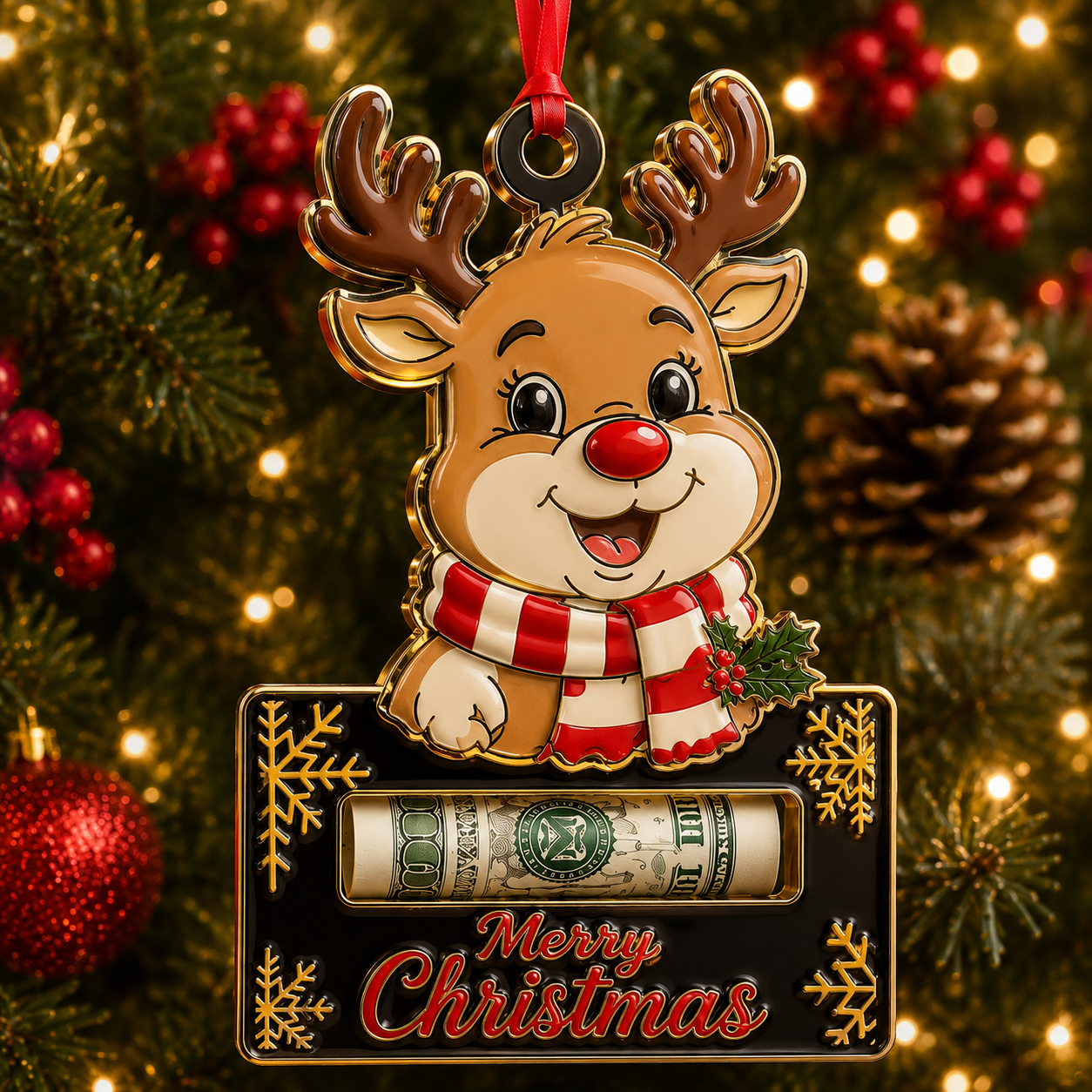🔥Last 50pcs✨⏰ Limited anniversary edition✨Christmas Cash Holder Ornament