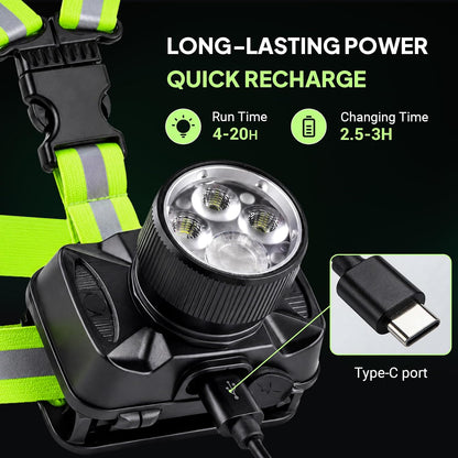 🏃Running Lights for Runners, 550Lm, Y-Shaped Buckle Running Light Vest - image 9