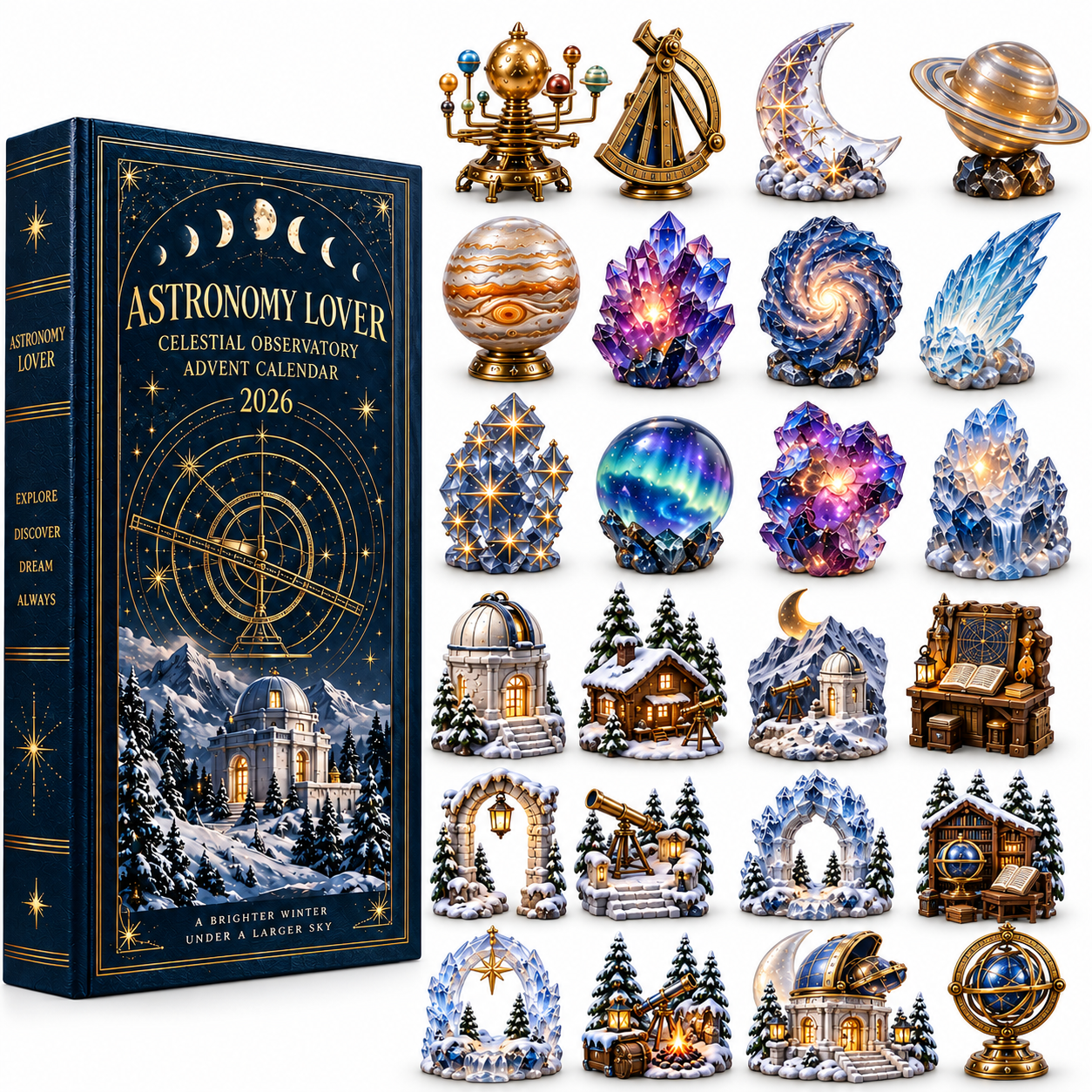 24 Nights Beneath the Stars — Astronomy Lover Celestial Observatory Advent Calendar 2026