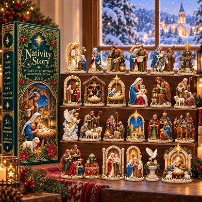 Nativity Story 2026 – 24 Days of Christmas Collector’s Edition with 24 Unique Nativity Miniatures, Christian Christmas Countdown Gift