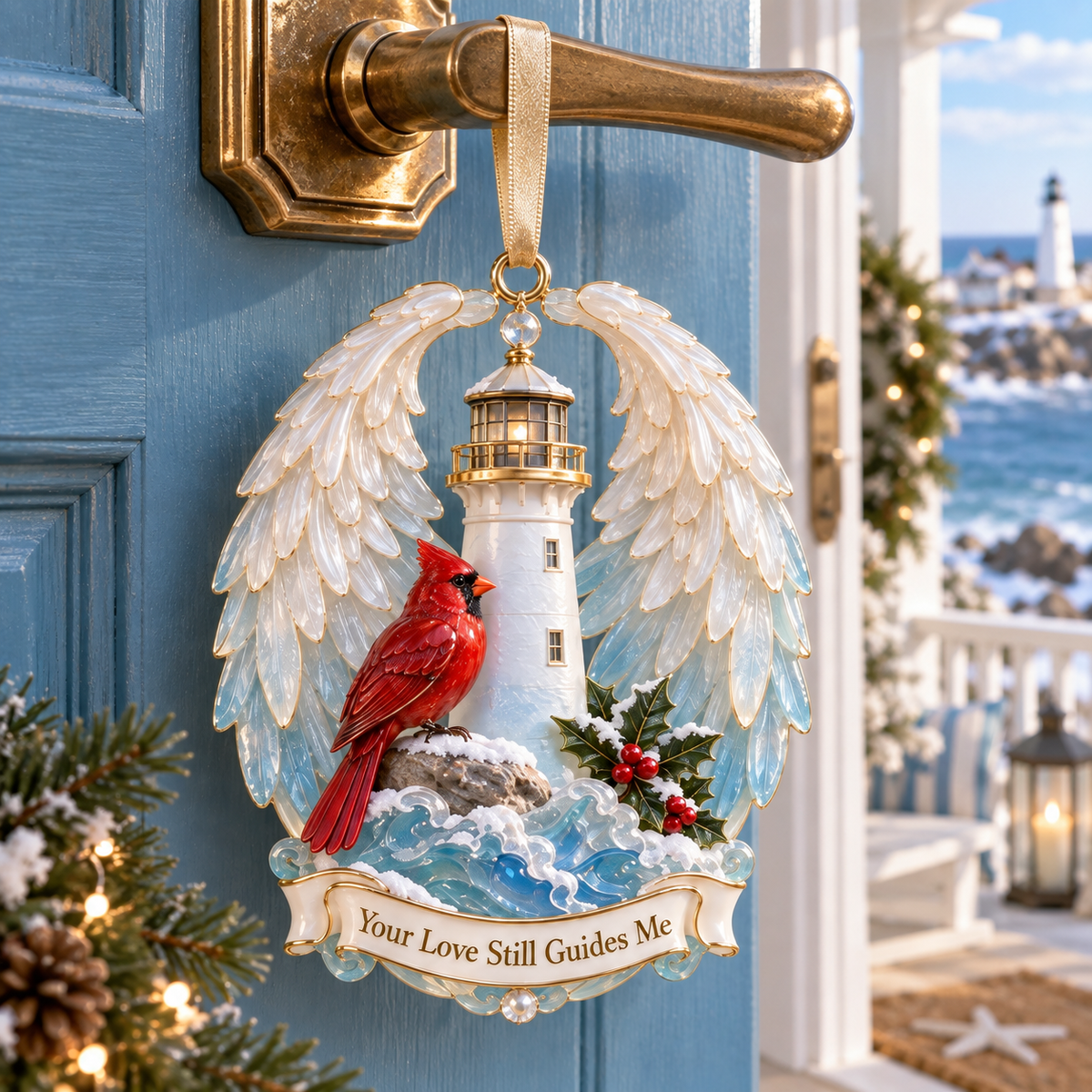 Cardinal & Angel Wing Memorial Ornaments