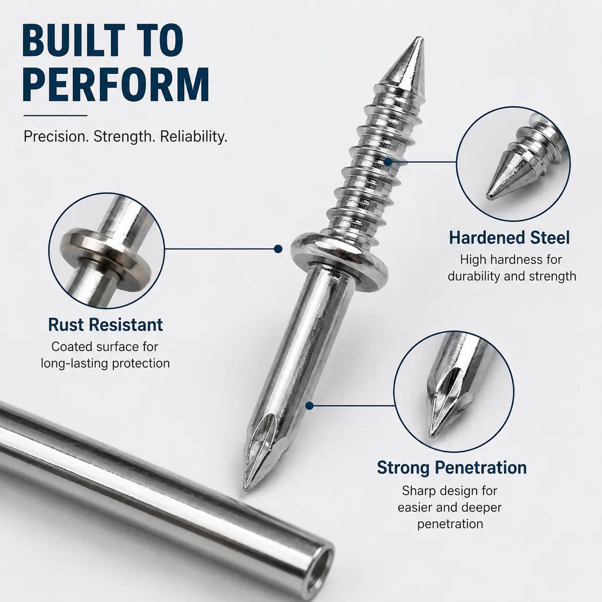 100 Double-Headed Carbon Steel Baseboard Nails🔩 - image 9