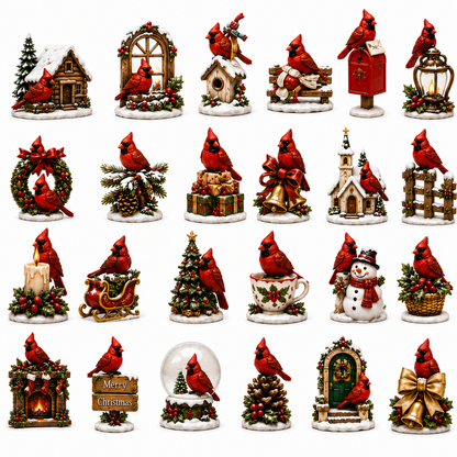 🔥Last 30 pcs✨⏰Last day 50% off🔥✨24-Day Advent Calendar - Cardinal