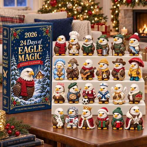 2026 Eagle Magic Advent Calendar – 24 Unique  Bald Eagle Figurines for a Magical Christmas Countdown