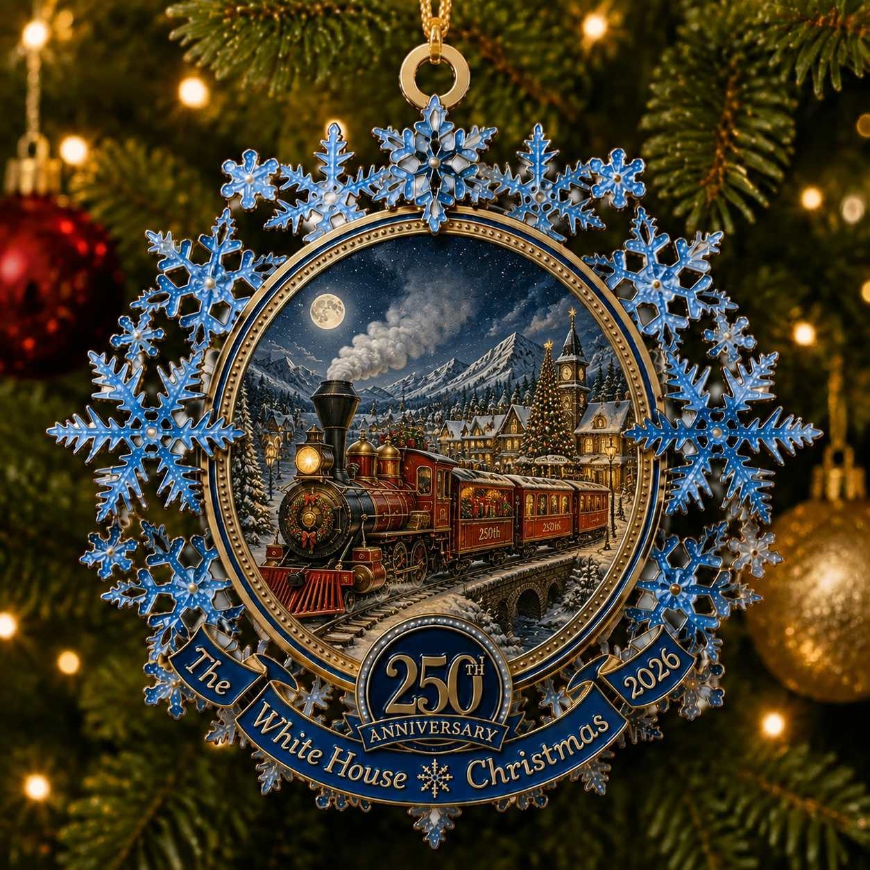 ✨Blue Snowflake Christmas Tree Ornament