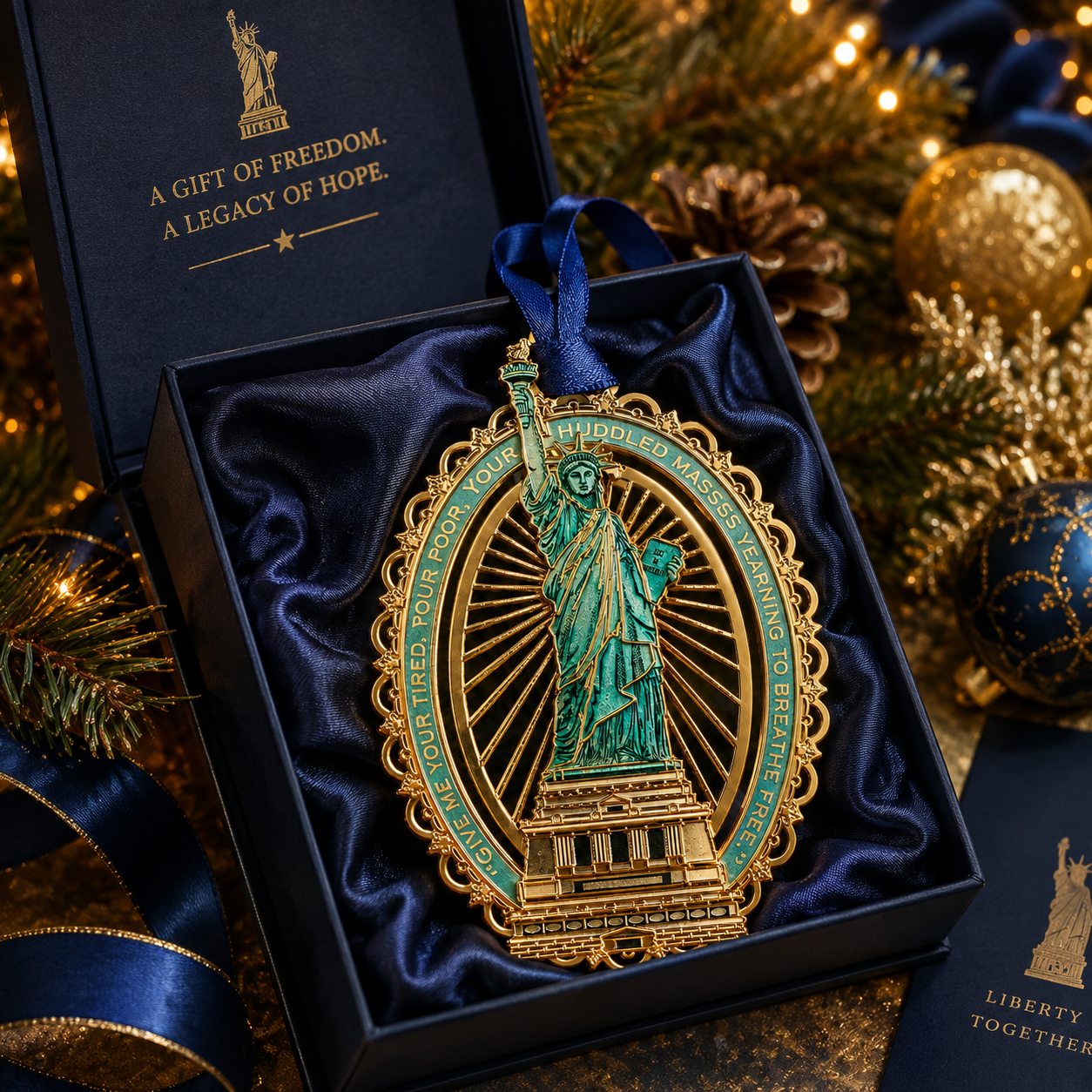 LAST DAY 50% OFF🔥250th Anniversary Statue of Liberty Christmas Tree Ornament