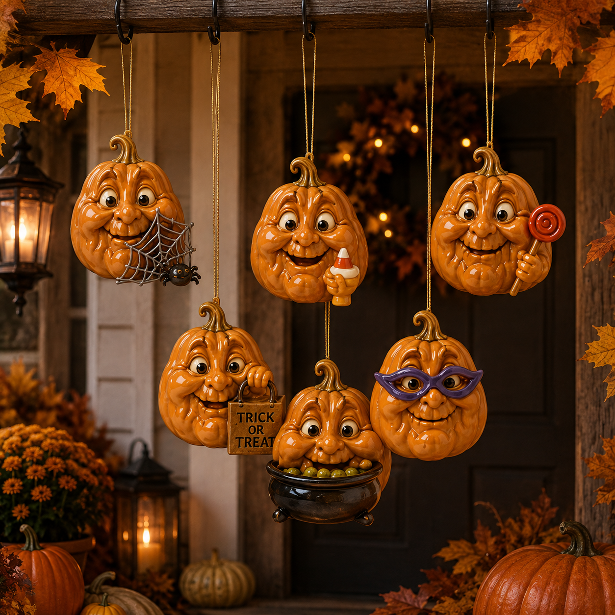 ✨24-Day Christmas Countdown Advent Calendar –Halloween Pumpkin Ornament