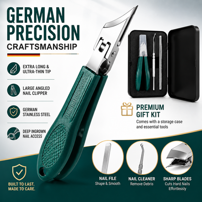Eagle Beak Beveled Nail Clippers | Premium 3-Piece Grooming Kit ✂️🛡️ - image 1