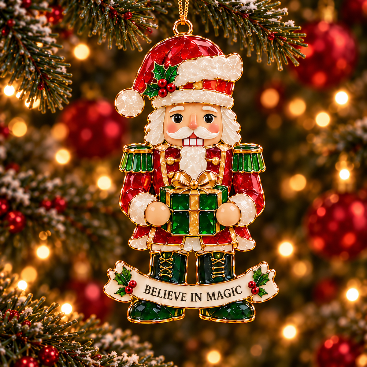2026 Nutcracker Christmas Ornament Collection – 6 Festive Designs with Golden Details & Heartfelt Wishes