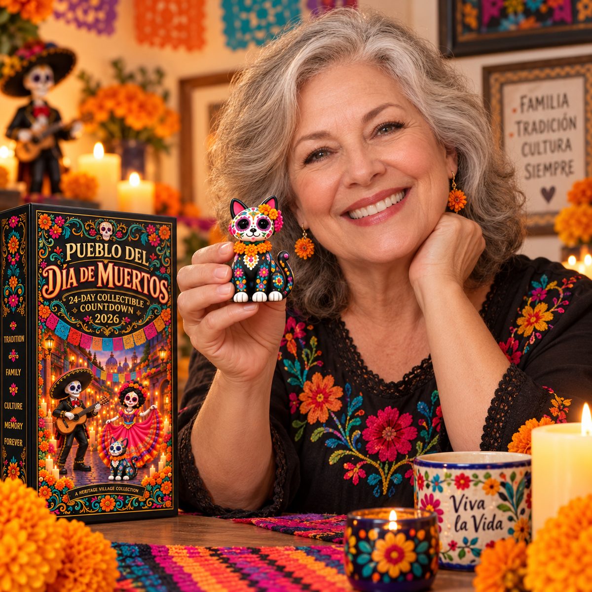 Colorful Day of the Dead collectible miniature details