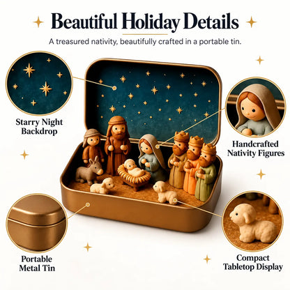 Religious Pocket-Size Mini Nativity Scene Set with Storage Box⛪ - image 7