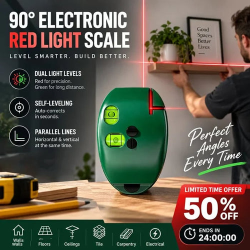 🔧90° Right‑Angle Laser Level Square | Infrared Line Marker for Tiling & DIY Projects