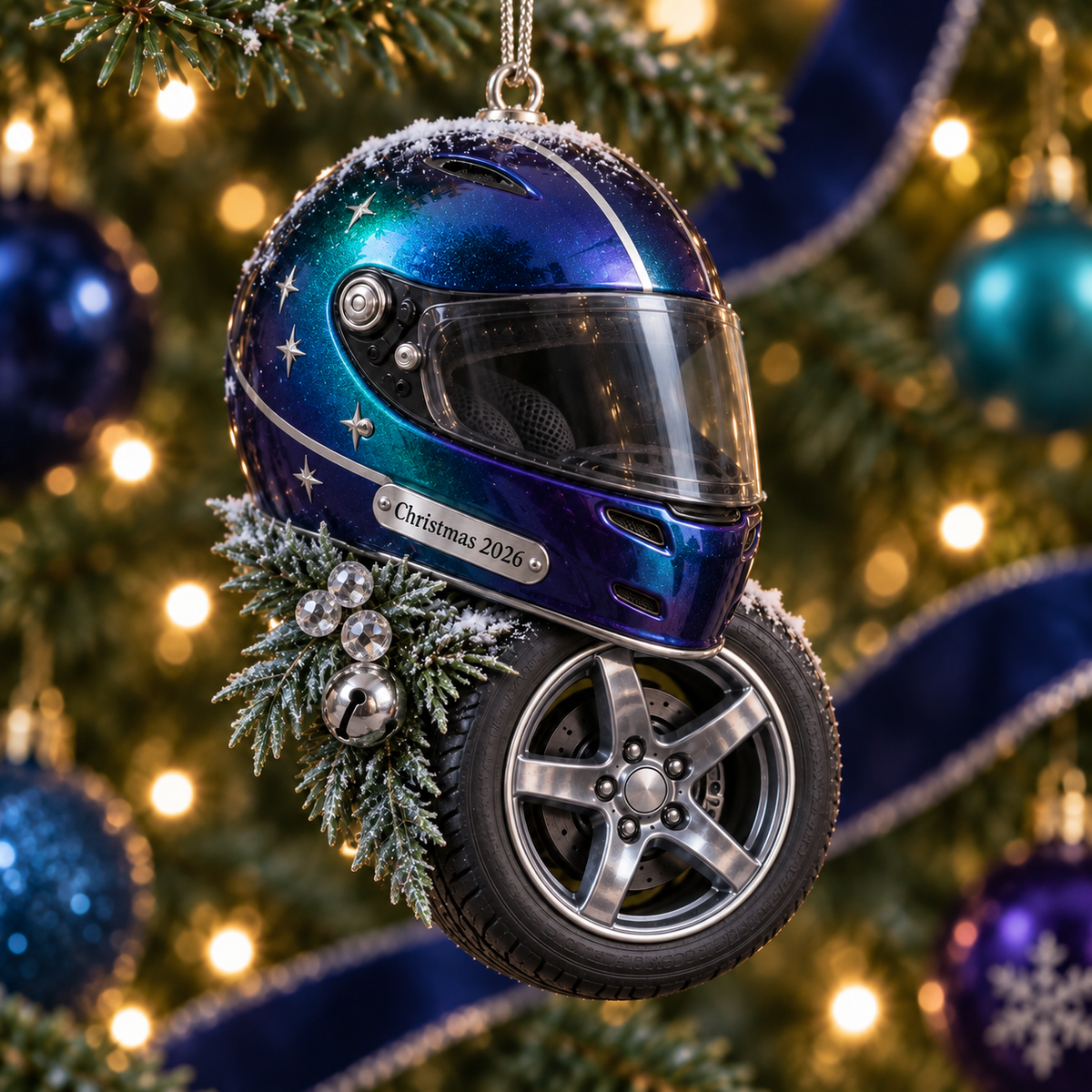 2026 Racing Helmet & Tire Christmas Ornaments – 9 Unique Designs for Motorsport Fans
