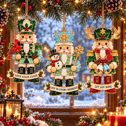 2026 Nutcracker Christmas Ornament Collection – 6 Festive Designs with Golden Details & Heartfelt Wishes