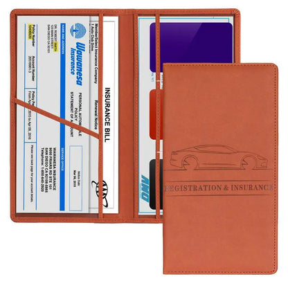 Car Registration & Insurance Card Holder, Magnetic Closure Vehicle Organizer 💳