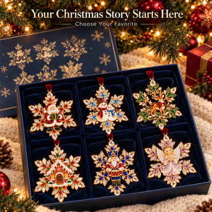 Christmas Magic Snowflake Ornaments – 6 Festive Designs for Holiday Decorating & Gifting