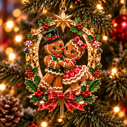 Vintage Christmas Storybook Wreath Ornaments – 6-Piece Festive Keepsake Collection | Christmas Tree Decorations & Heartwarming Holiday Gifts