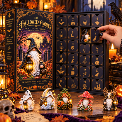 Halloween Gnomes 2026 – 24-Day Haunted Gnome Countdown Calendar with 24 Unique Collectible Miniatures, Spooky Halloween Gift for Gnome Lovers