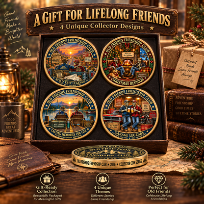 Old Friends Friendship Club 2026 – 4-Piece Collector Coin Set | Four Stories, One Lifelong Friendship