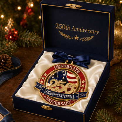 ✨250th Anniversary Commemorative Medal Christmas Tree Ornament