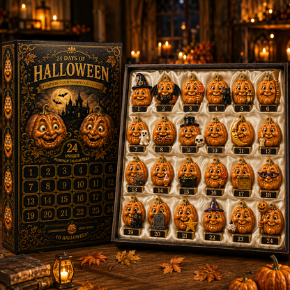 ✨24-Day Christmas Countdown Advent Calendar –Halloween Pumpkin Ornament