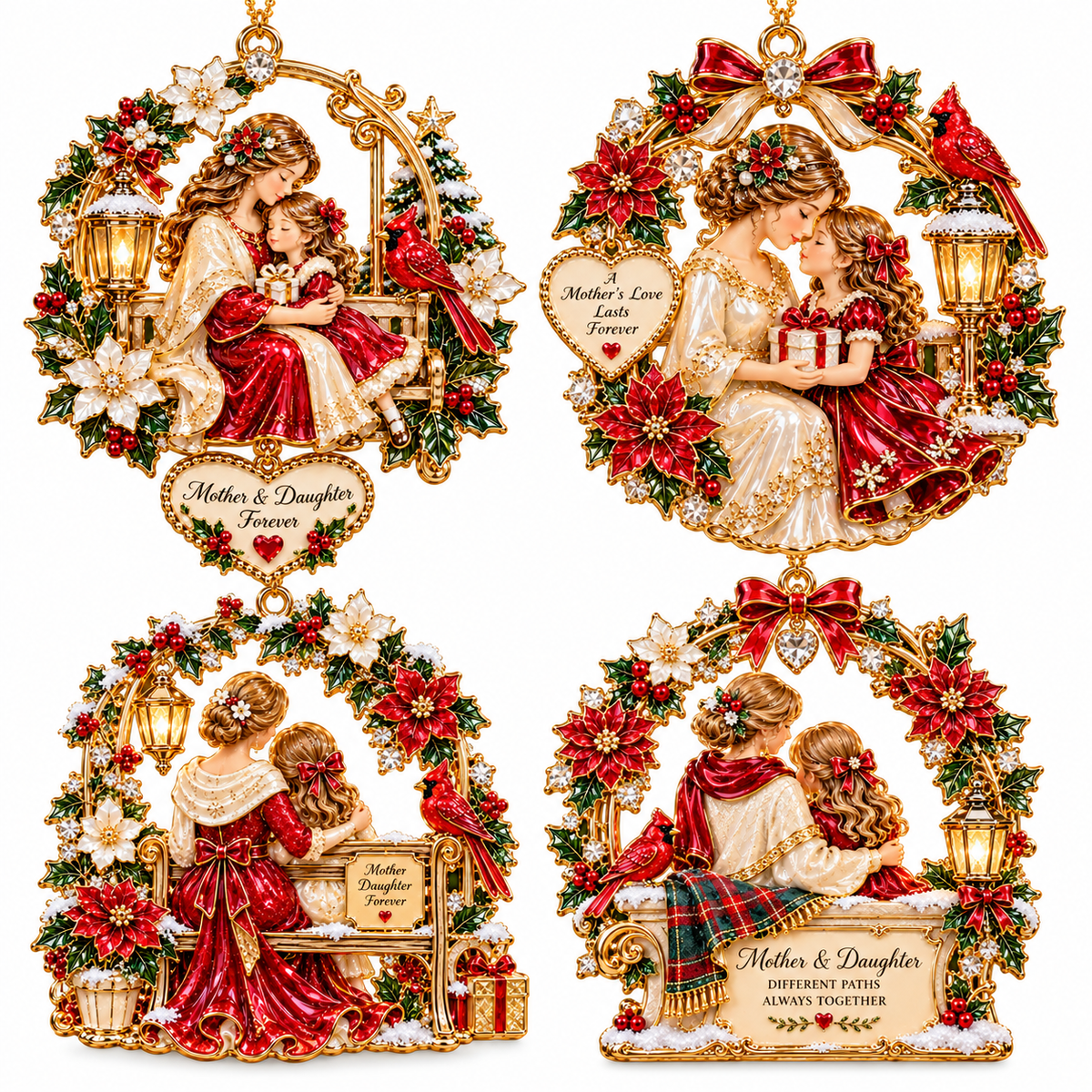 Mother & Daughter Christmas Ornament  –  Heartwarming Holiday Keepsake, Meaningful Christmas Gift for Mom & Daughter