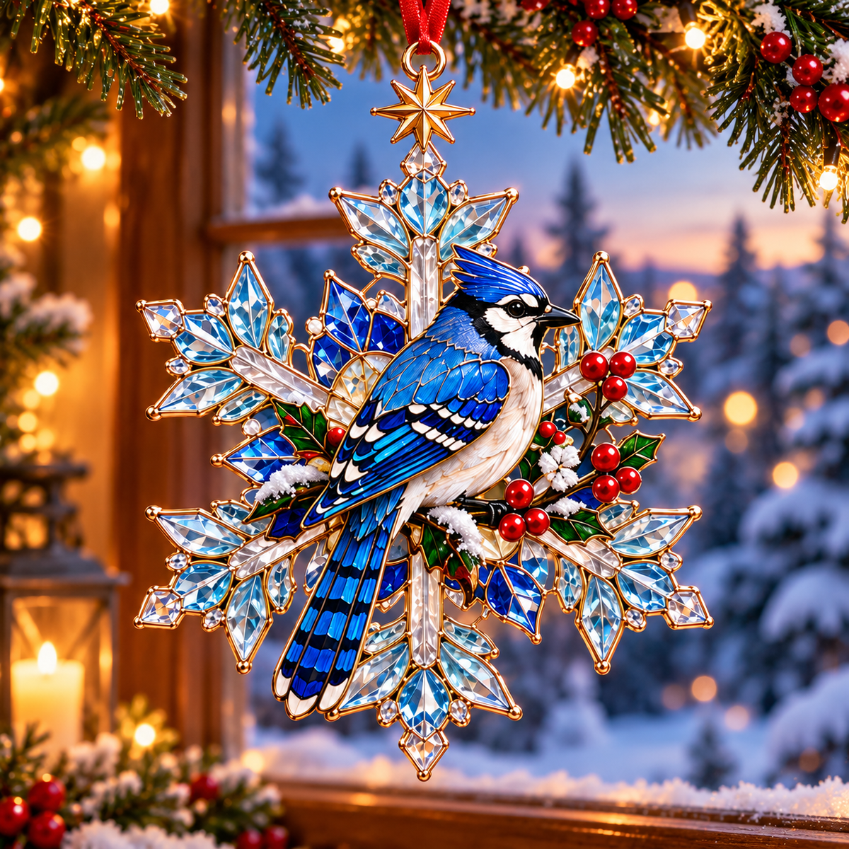 2026 Feathered Christmas Jewels – 6-Piece Bird Ornament Gift Set