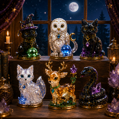 Mystic Familiar 24-Day Countdown Calendar 2026 – 24 Collectible Crystal Animal & Magical Creature Miniatures