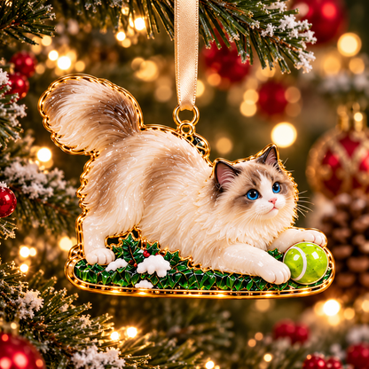 Ragdoll Cat Christmas Ornaments – Cozy Holiday Garden Collection