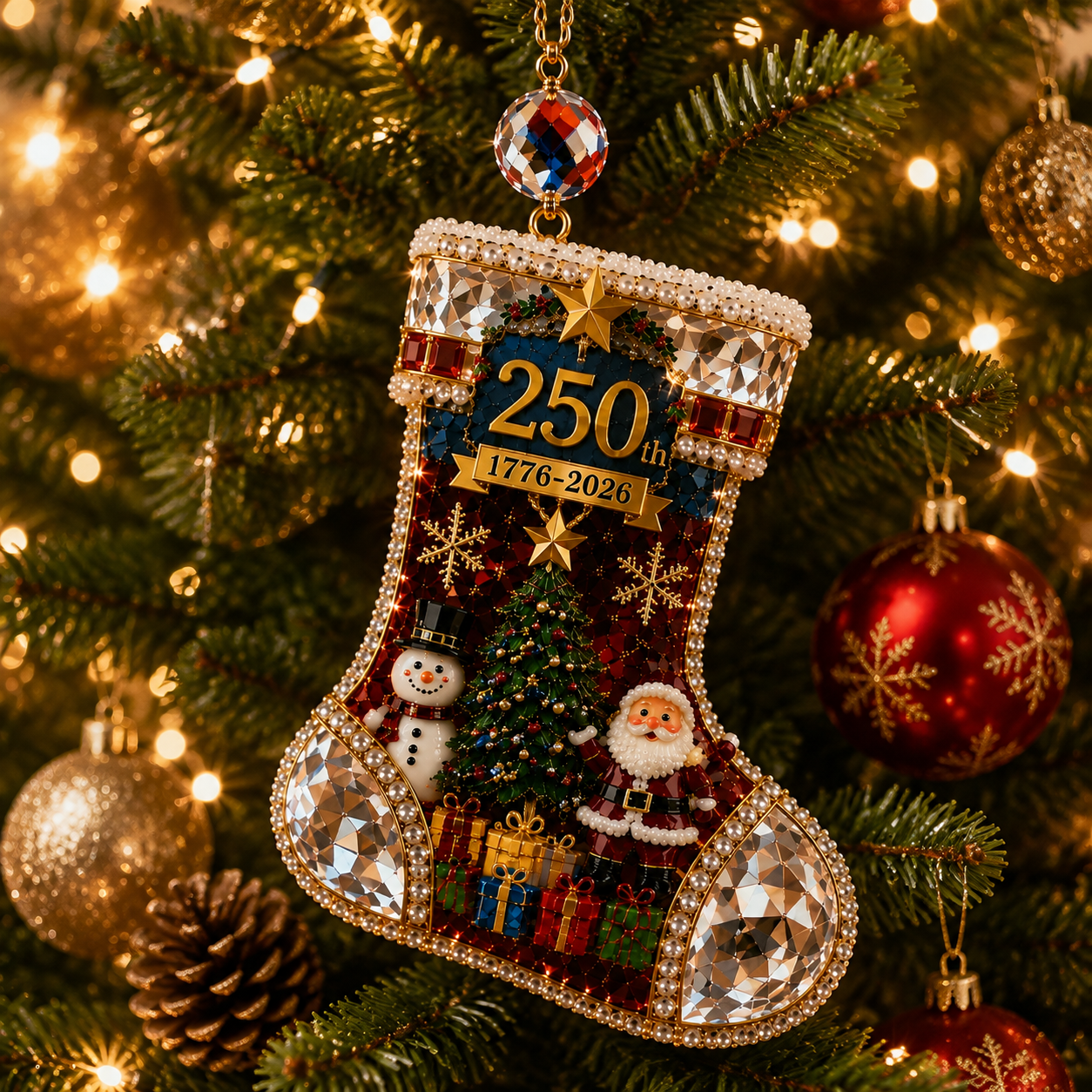 ✨Crystal Christmas Stocking Ornament