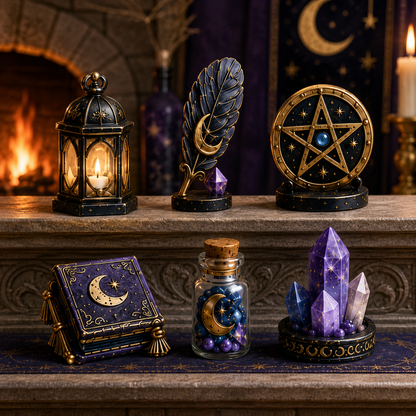 Witching Moon Advent Calendar 2026 – 24 Days of Celestial Miniatures, Mystical Moon Collectibles & Magical Gifts for Witchy Decor Lovers, Acrylic Charms Blind Box
