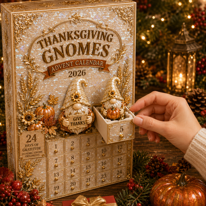 🔥Last 50 pcs✨⏰Last day 50% off🔥✨24-Day Advent Calendar - gnomes Thanksgiving Countdown Calendar