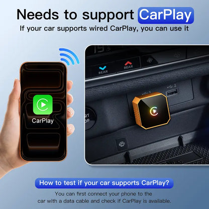 🚗 Wireless CarPlay & Android Auto Adapter – Wired-to-Wireless Converter
