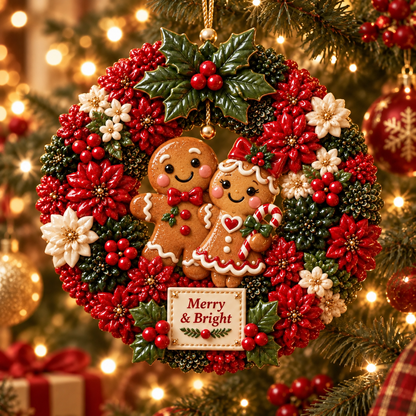 Merry & Bright Christmas Wreath Ornament Collection – 6-Piece  Santa, Snowman, Gingerbread, Nutcracker, Reindeer & Cardinal Christmas Tree Decorations | Festive Holiday Keepsake Gifts