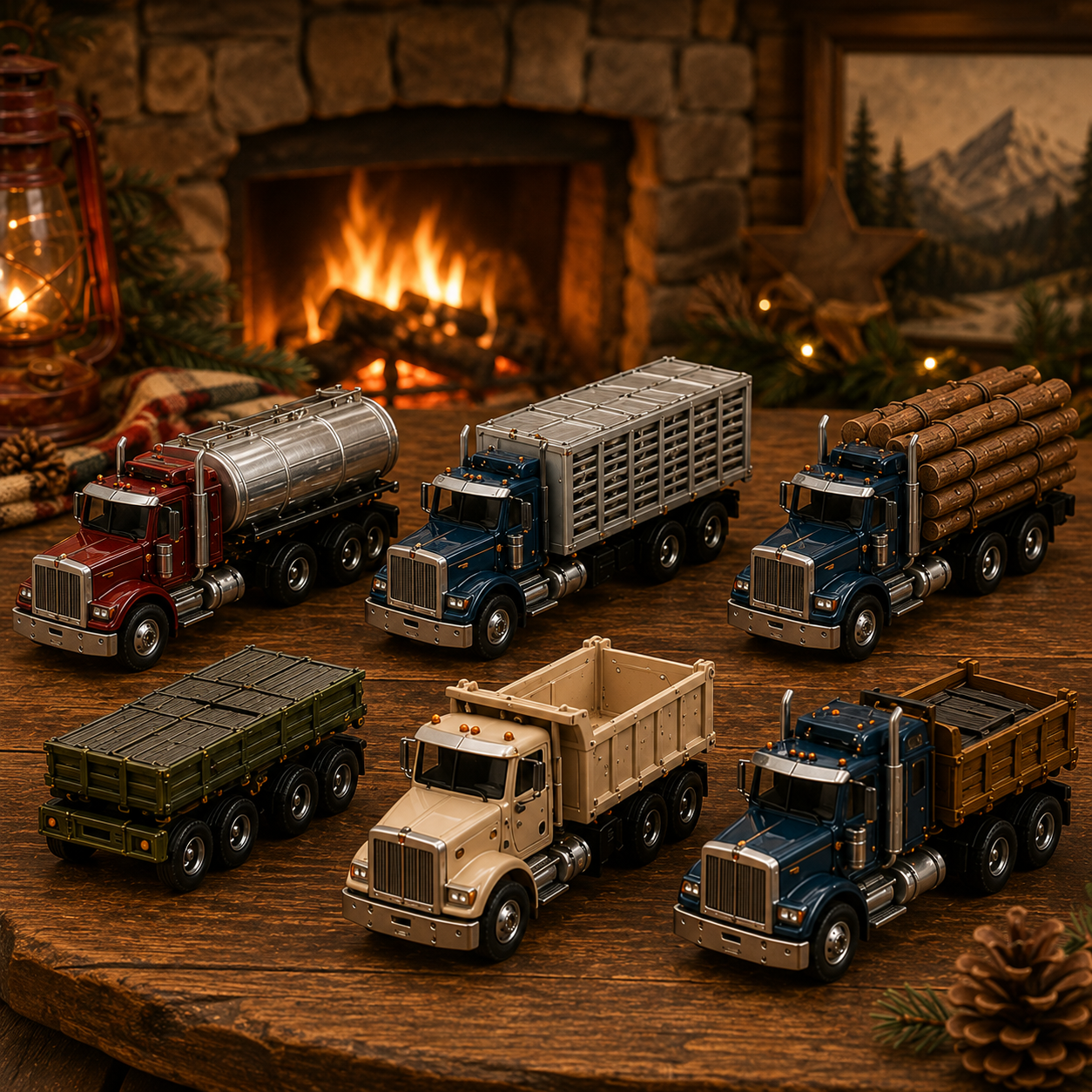 American Trucks Advent Calendar 2026 – 24 Days of Collectible Mini Truck Surprises, Acrylic Charms Blind Box