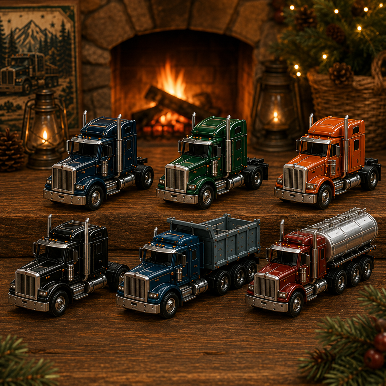 American Trucks Advent Calendar 2026 – 24 Days of Collectible Mini Truck Surprises, Acrylic Charms Blind Box