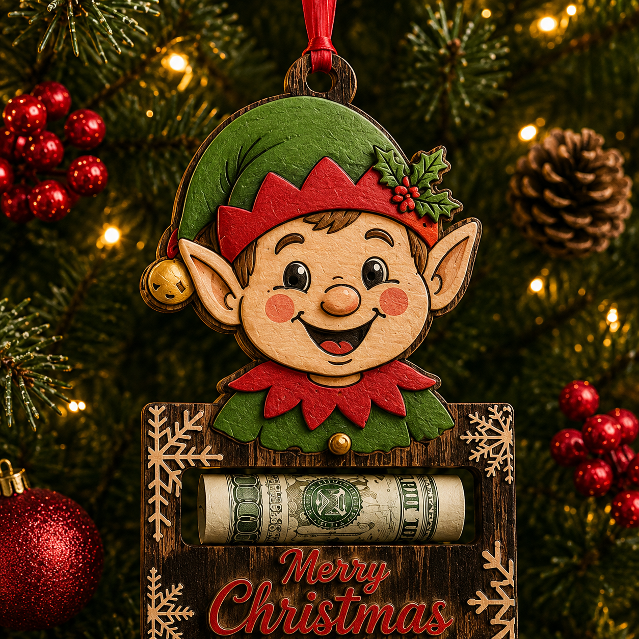 🔥Last 80 pcs✨⏰Last day 50% off🔥 Christmas Cash Gift Ornament