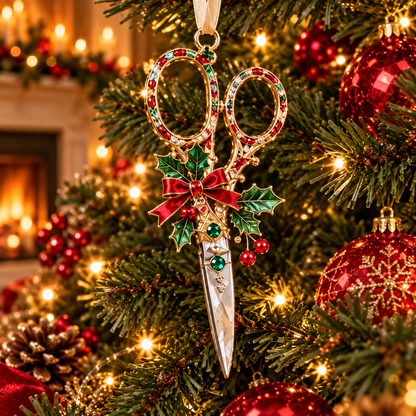 Vintage Sewing Christmas Ornaments – 6-Piece Elegant Holiday Keepsake Collection | Perfect Christmas Gifts for Sewing Lovers & Quilters 🎄🧵