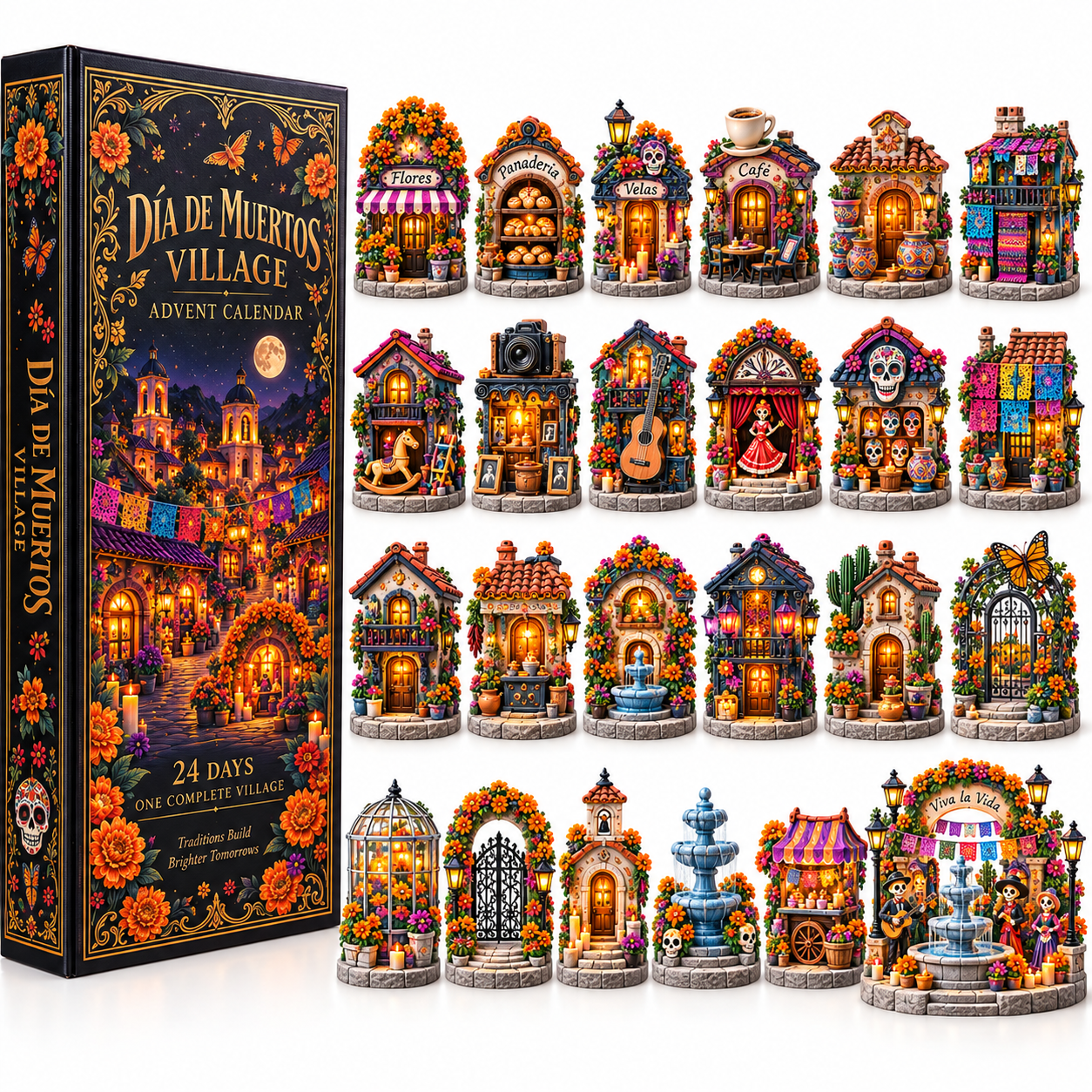 24 Days to Build a Village of Memories — Día de Muertos Village Advent Calendar 2026