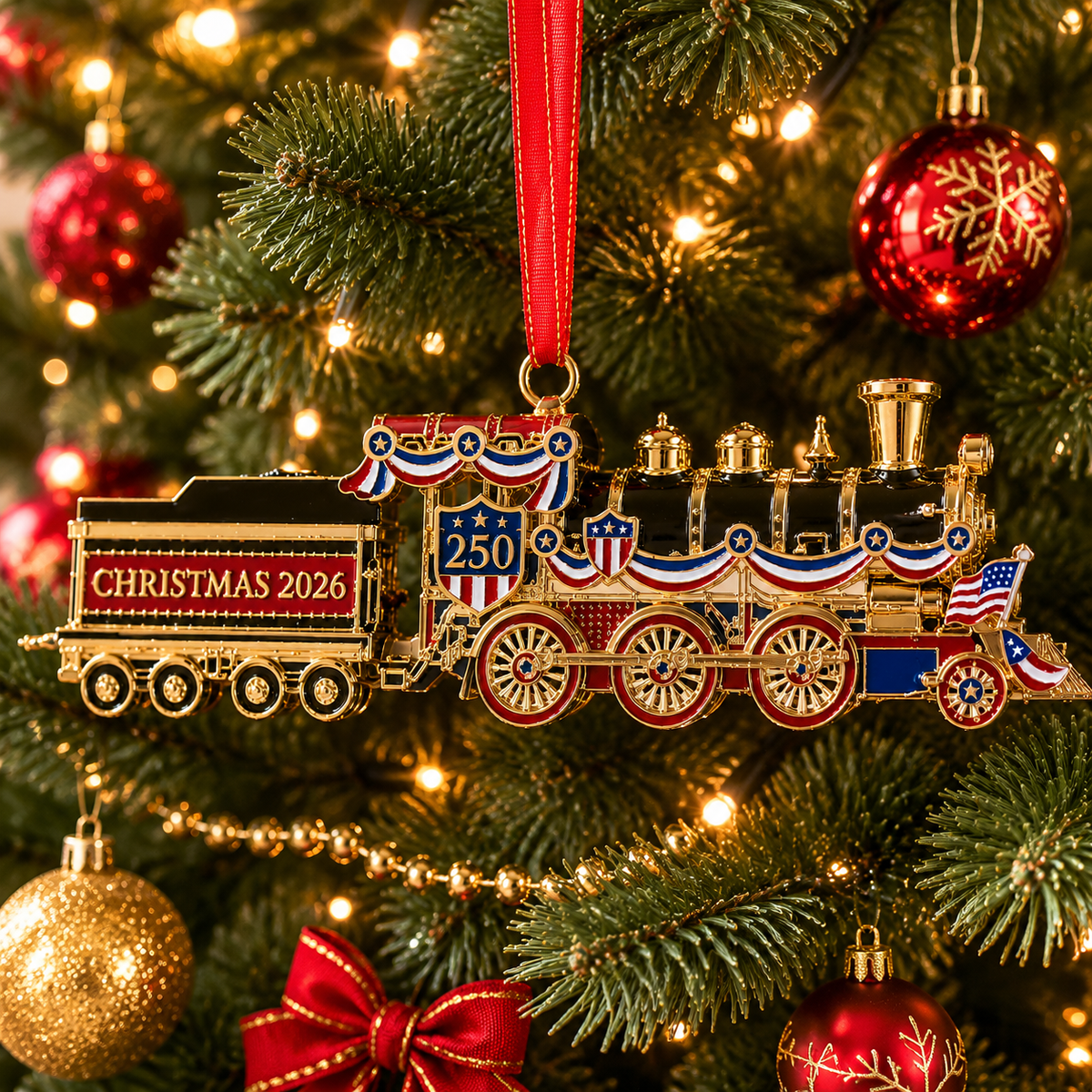 ✨250th Anniversary Edition Christmas Train Ornament