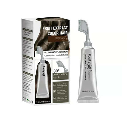 Botanical Fruit Essence Hair Dye Cream Nourishing Gray Coverage - image 12